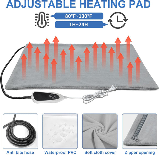 Heated Cat House for Indoor & Outdoor Use – Foldable Bed with Smart Thermostat, Waterproof Design & Cozy Windows – Includes Heating Pads for Cats & Puppies